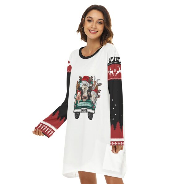 Christmas Animal Womens Xmas Loose Dress