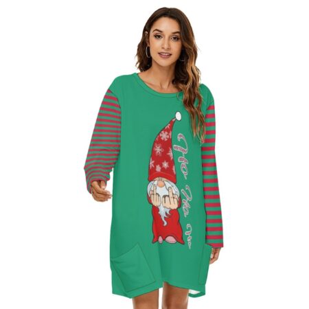 Christmas Dress Womens Gnome Ho Ho Ho