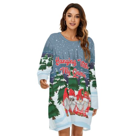 Cool Gnome Christmas Women Dress