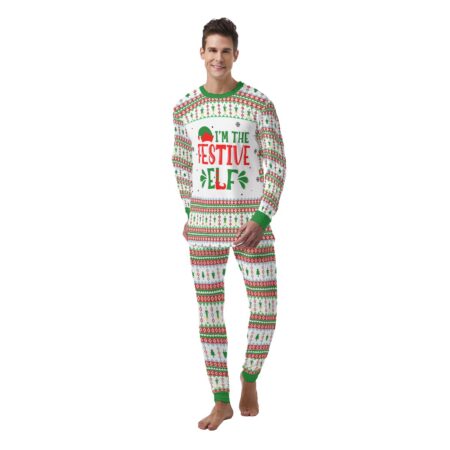 Custom Your Text ELF Men Christmas Pajamas