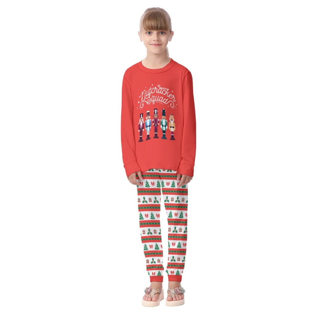 Cute Nutcracker Squad Christmas Matching Pajamas For Kids