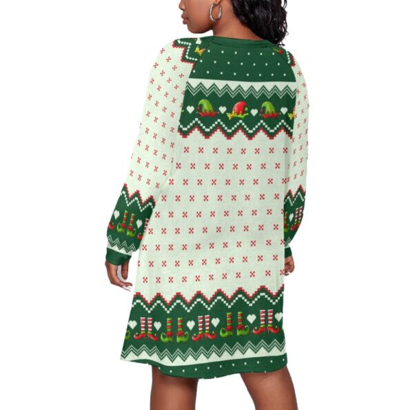 Funny Custom Name ELF Christmas Plus Size Dress