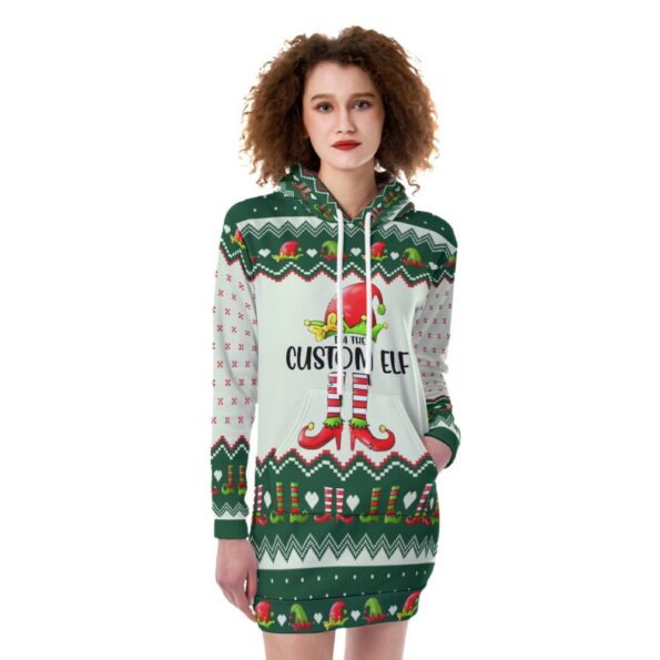 Funny Personalized ELF Christmas Hoodie Dress