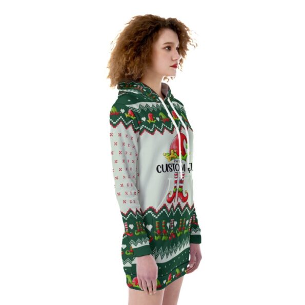 Funny Personalized ELF Christmas Hoodie Dress