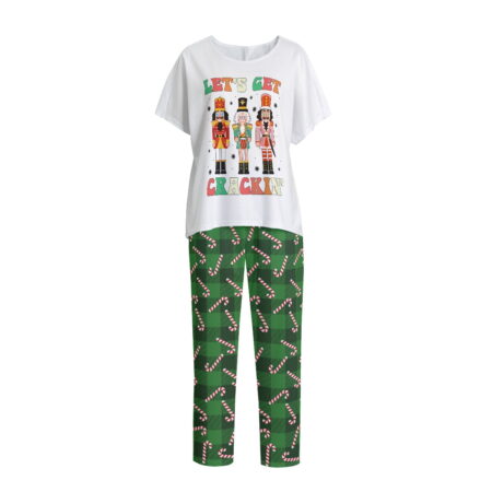 Let Get Crackin Nutcracker Funny Womens Christmas Pajamas