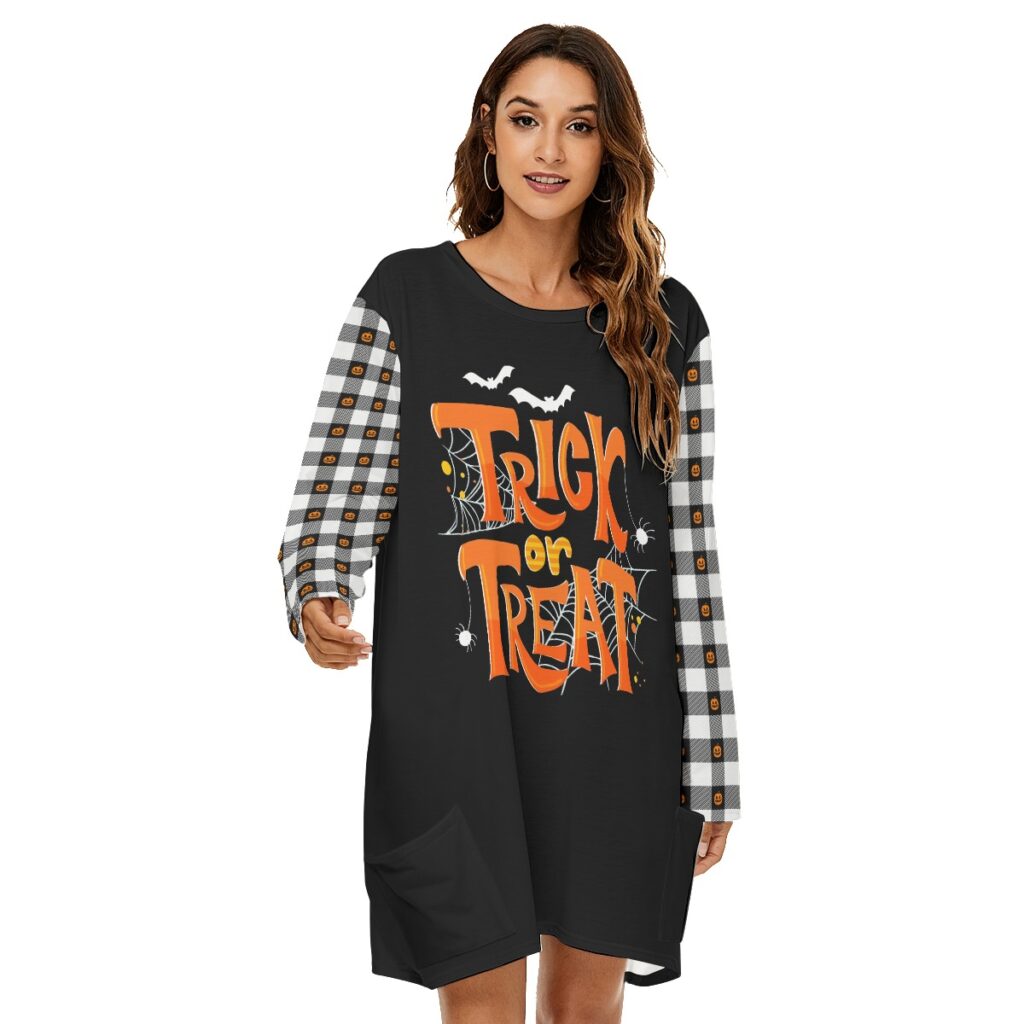 Trick Or Treat Halloween Loose Dress