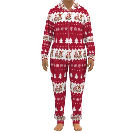 Ugly Gnome Christmas Unisex Jumpsuit Red