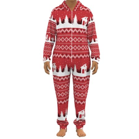 White Red Christmas Unisex Onesie