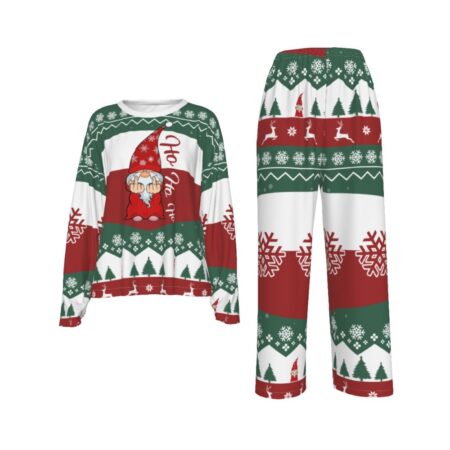 Womens Matching Christmas Pajamas Gnome Ho Ho Ho