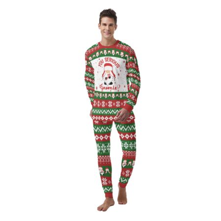 You Serious Gnomie Mens Christmas Pajamas