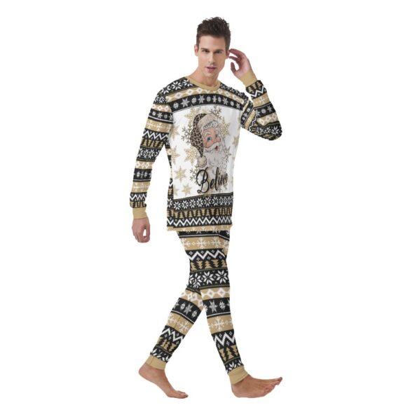 Believe Santa Christmas Mens Pajama Set