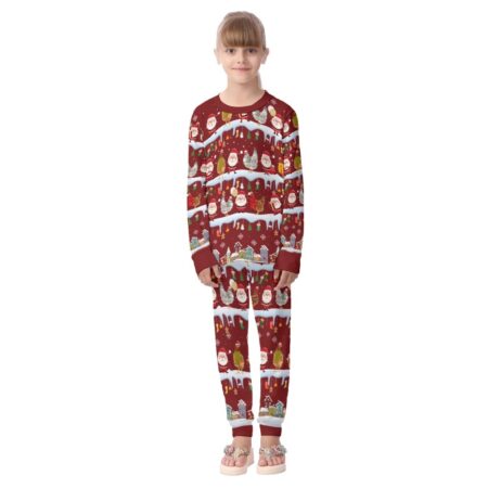 Chicken Santa Christmas Matching Pajamas For Kids