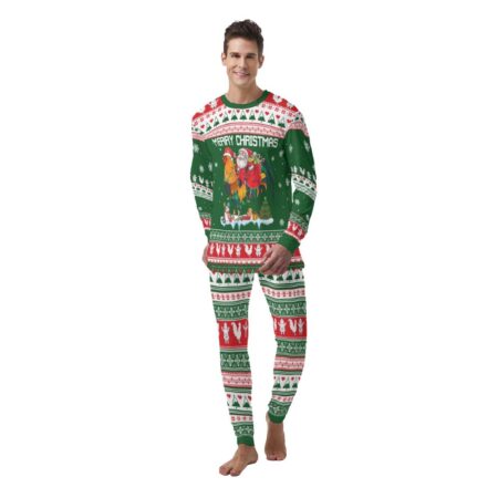 Chicken Santa Mens Christmas Sleepwear