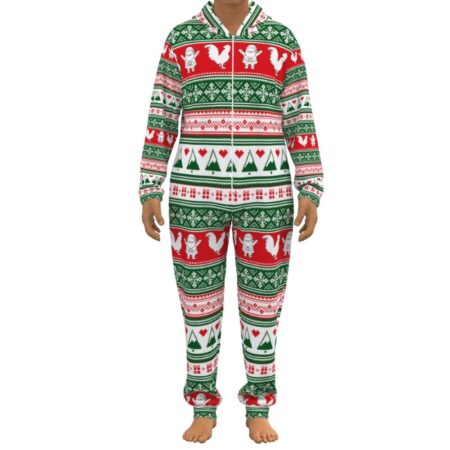 Chicken Theme Ugly Christmas Unisex Jumpsuit