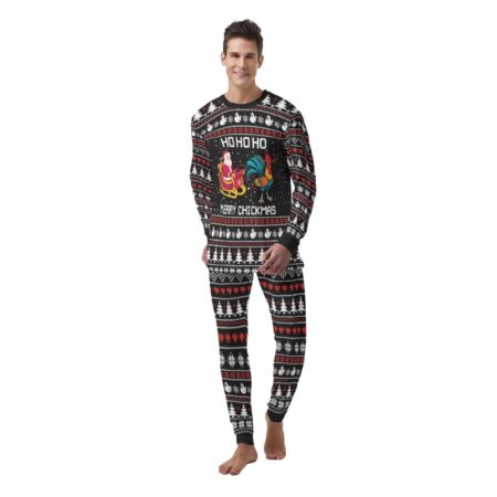 Chickmas Santa Mens Pajama Set Christmas