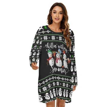 Chillin Snowman Women Christmas Dress