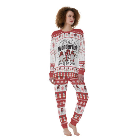 Christmas Gnome Matching Women Pajamas Red