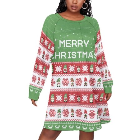 Christmas Gnome Women Plus Size Dress