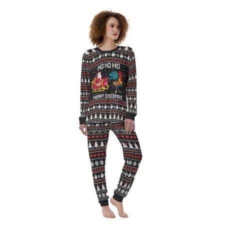 Santa Chicken Matching Christmas Pajamas For Women