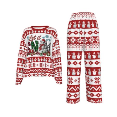 Women Snowman Christmas Pajamas For Holiday