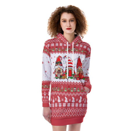 Christmas Gnome Matching Women Long Hoodie