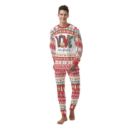 Love Matching Men Christmas Pjs Set