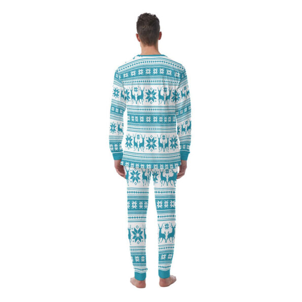 Chill Skeleton Men Christmas Pajamas Blue