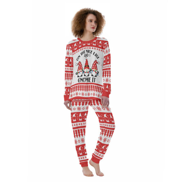 Gnome Christmas Women Pajamas Nice List