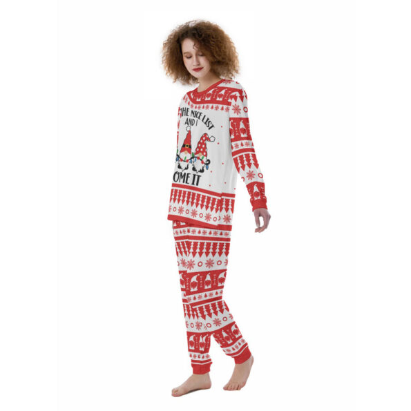 Gnome Christmas Women Pajamas Nice List