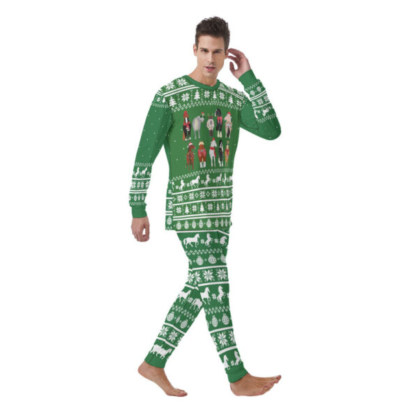 Horse Lovers Men Christmas Pjs Green