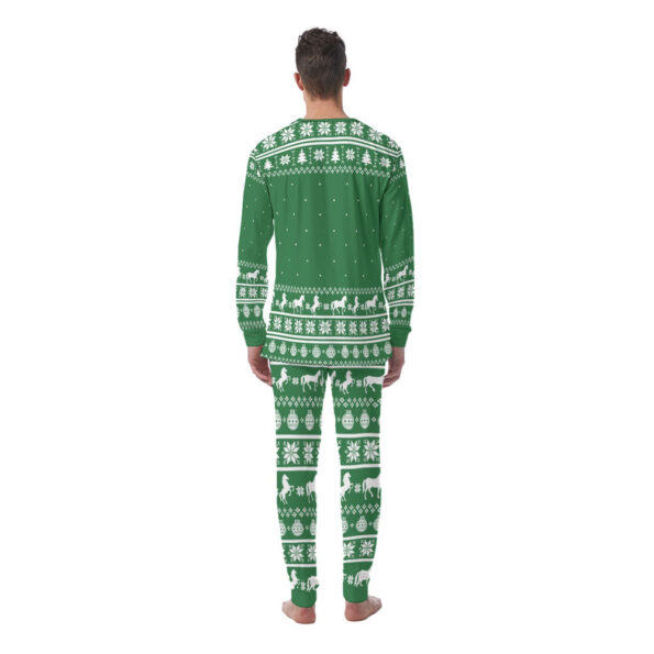 Horse Lovers Men Christmas Pjs Green