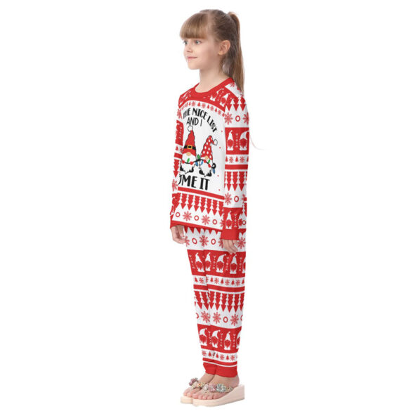 Nice List Gnome Kid Christmas Pajamas Set