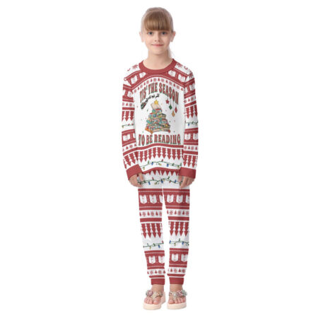 Tis The Season Reading Book Kid Christmas Pajamas