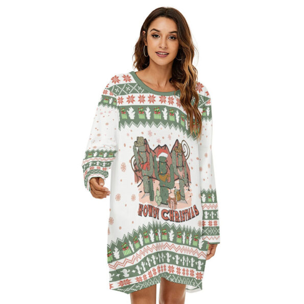 Western Howdy Christmas Women Loose Dress